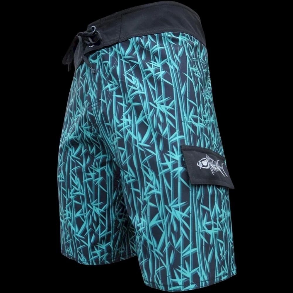 NWT Tormenter Reef Break Board Shorts "Bamboo", Size 29, Black/Green